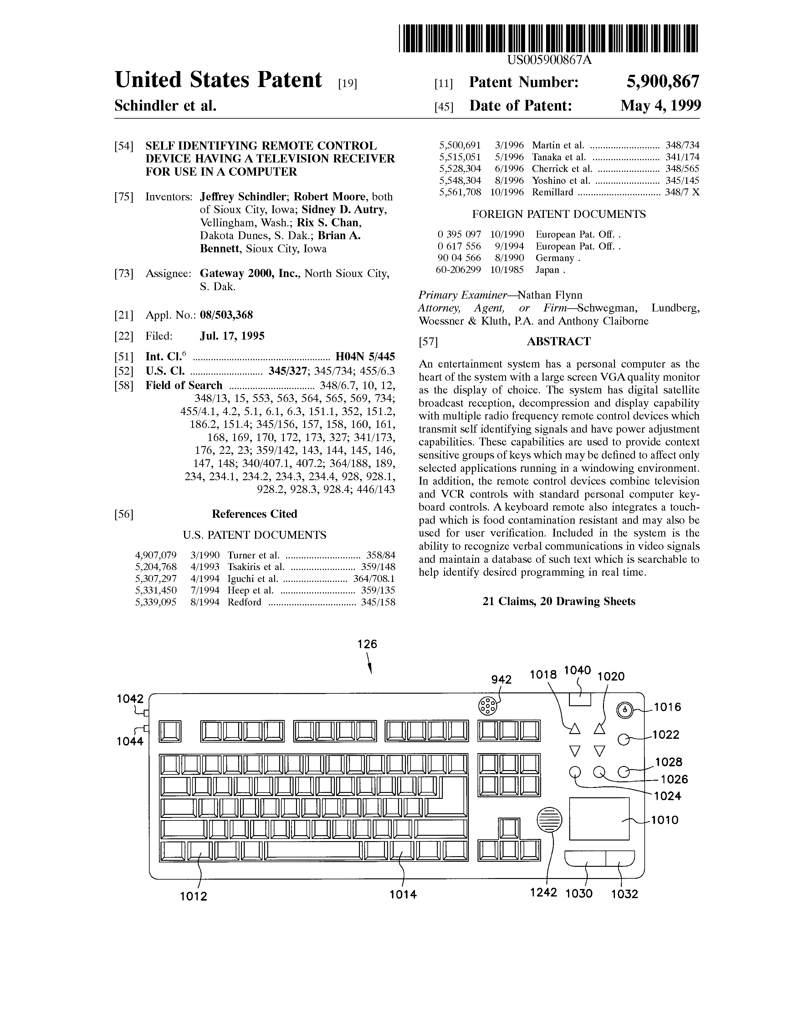 self_identifying_remote_control_device