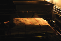 Loaves rising in oven